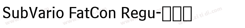 SubVario FatCon Regu字体转换